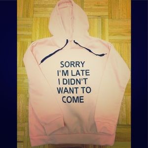 Women’s pink hoodie sweatshirt Size M